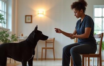 Trainer demonstrating techniques to an individual client